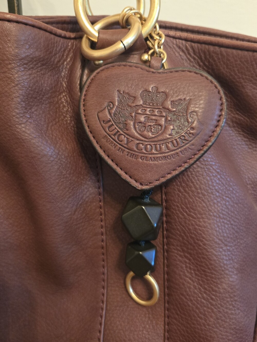 Juicy Couture Y2K Brown Leather Purse Bag - Picture 2 of 11